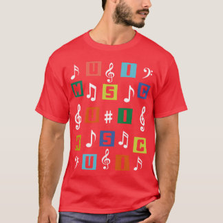 Music Puzzle Delar vän T Shirt