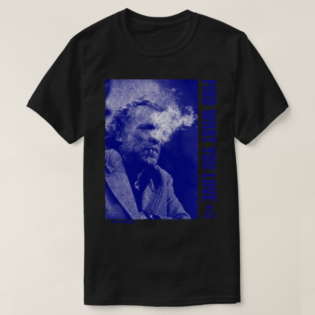 Music Retro Charles Bukowski-presenter för Movie F T Shirt (Design framsida)