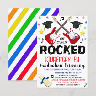 Music Rockstar Theme Studenten-inbjudan Inbjudningar