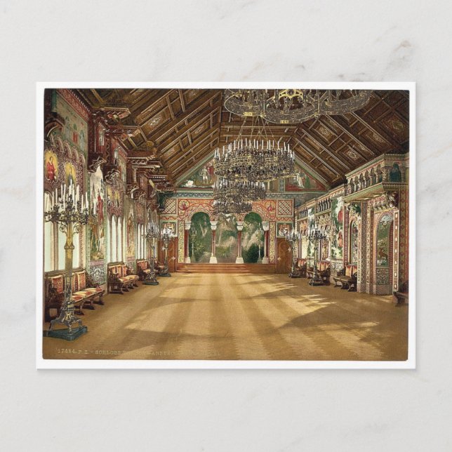 Music room, Neuschwanstein Castle, Upper Bavaria Vykort (Framsida)