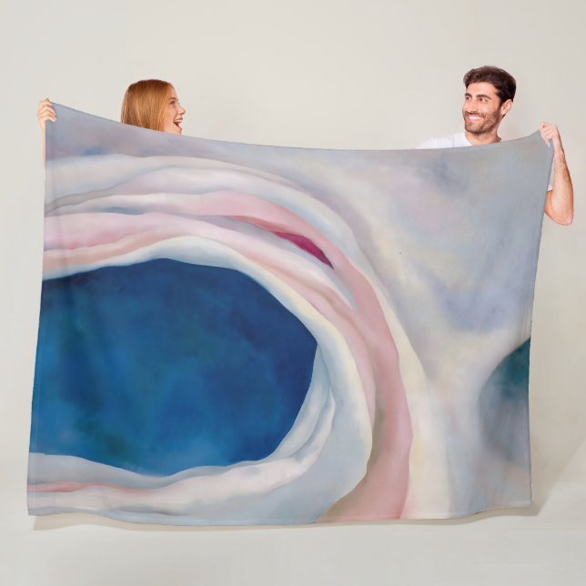 Music Rosa and Blue by O'Keeffe Fleecefilt (På plats)
