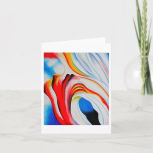 Music Rosa and Blue, Georgia O'Keeffe, Fine Art Kort