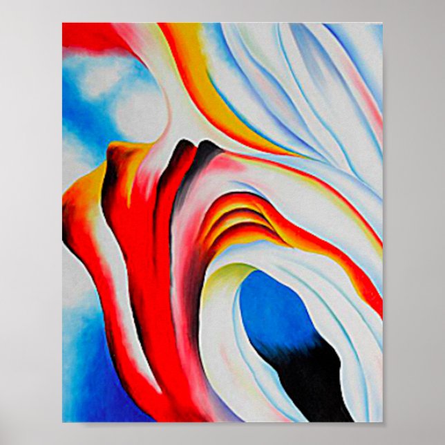 Music Rosa and Blue, Georgia O'Keeffe Poster (Framsidan)