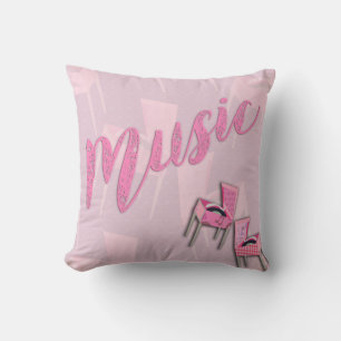 Music Rosa Retro Kudde