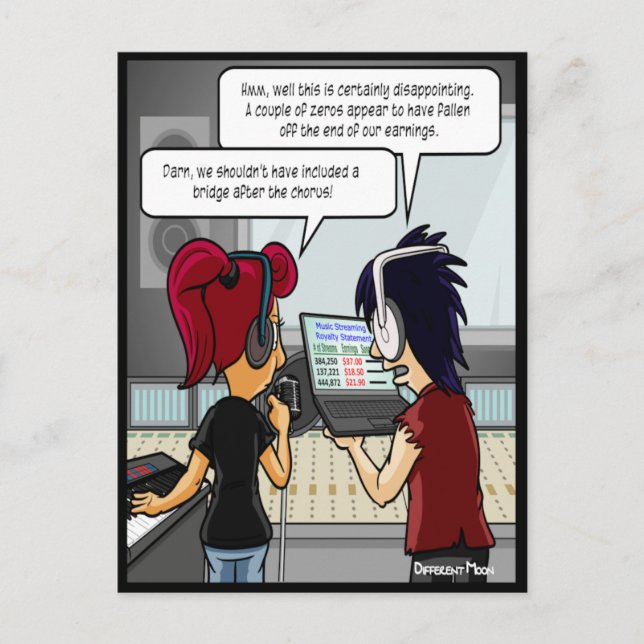 Music Royalty Funny vykort (Framsida)