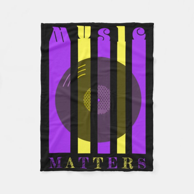 Music S Sticker Fleecefilt (Framsidan)