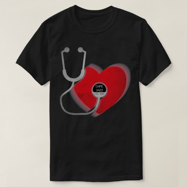 Music Sång Stil Genre Heart Beating for Cape Jaz T Shirt (Design framsida)