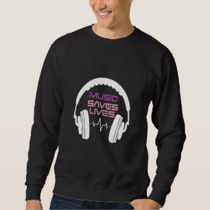 Music Saves Lives Lång Ärmad Tröja