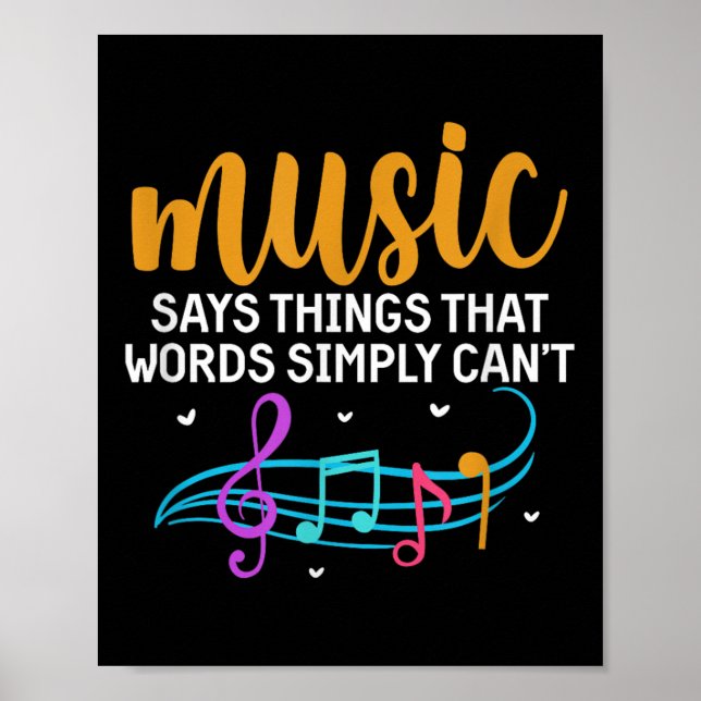 Music Says Things That Words Simply Can't Music No Poster (Framsidan)