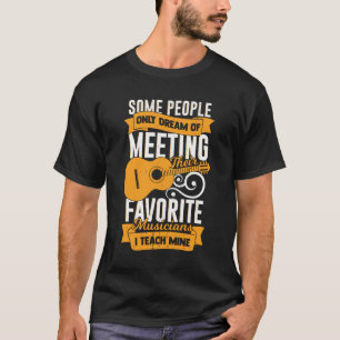 Music School Guitar Teacher Instruktör Gift T Shirt