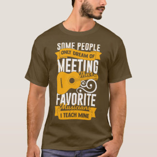 Music School Guitar Teacher Instruktör Gift T Shirt