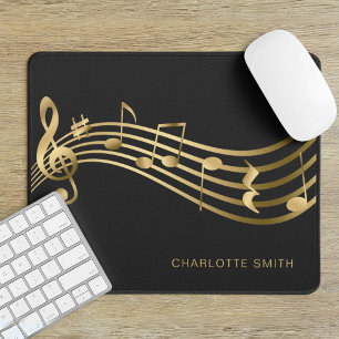 Music School Office Elegant Guld Musik noter Musmatta
