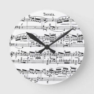 Music Score Clock Rund Klocka