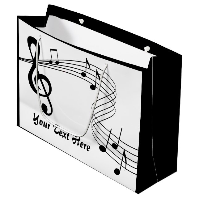 Music Score Large Gift Bag (Framsidan Vinklad)
