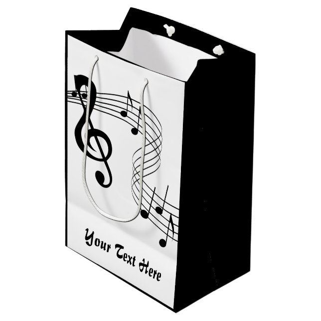 Music Score Musician Medium Gift Bag (Framsidan Vinklad)