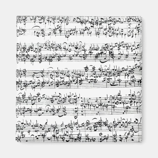 Music Score of Johann Sebastian Bach Magnet (Framsidan)