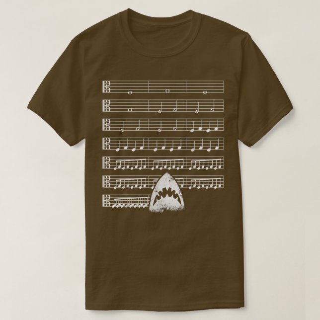 Music Shark FunnyFör Music Älskare T Shirt (Design framsida)