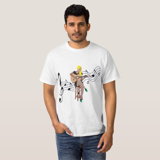 Music Singer T Shirt (Hel framsida)