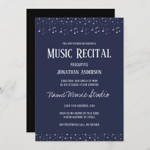 Music Skäl Elegant Silver Inbjudningar