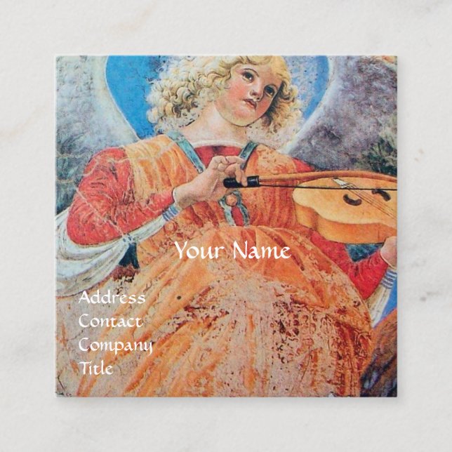 MUSIC SKAPAR ANGEL FYRKANTIGT VISITKORT (Framsida)