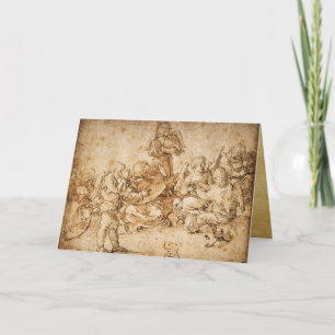 Music Skapar Änglar av Albrecht Durer Helgkort