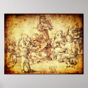 Music Skapar Änglar av Albrecht Durer Poster