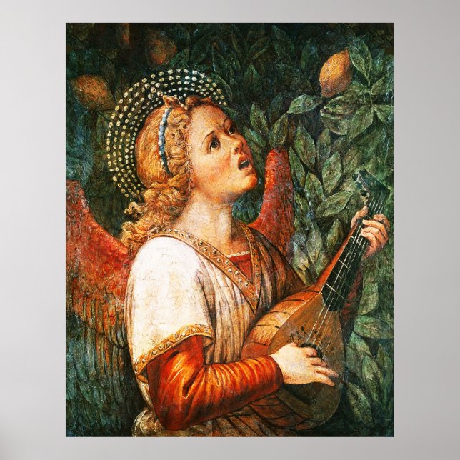 MUSIC SKAPAR CHRISTMAS ANGEL Mandolin Player Poster (Framsidan)