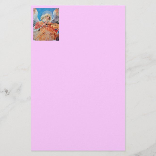 MUSIC SKAPAR CHRISTMAS ANGEL Rosa Lilac Brevpapper (Framsida)