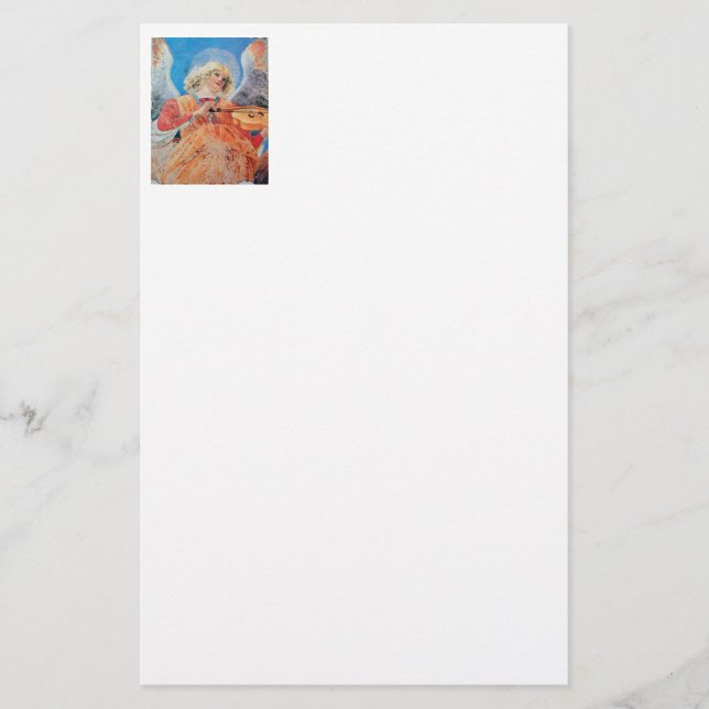 MUSIC SKAPAR CHRISTMAS ANGEL White Brevpapper (Framsida)