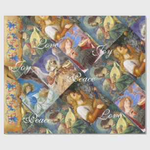 MUSIC SKAPAR CHRISTMAS ÄNGLAR, JOY PEACE KÄRLEK PRESENTPAPPER