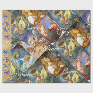MUSIC SKAPAR CHRISTMAS ÄNGLAR, JOY PEACE KÄRLEK PRESENTPAPPER