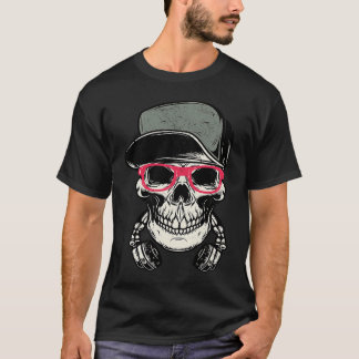 Music Skull Graphic Musician Party Festival T Shirt