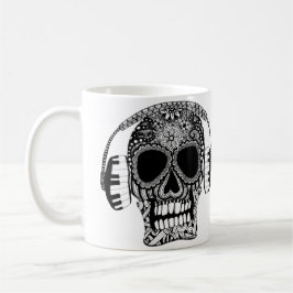Music Skull med hörlurarna Sugar Skull Kaffemugg