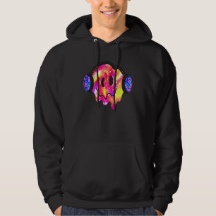 Music Smildra Ansikte Costume Lycklig Cute Headpho Hoodie