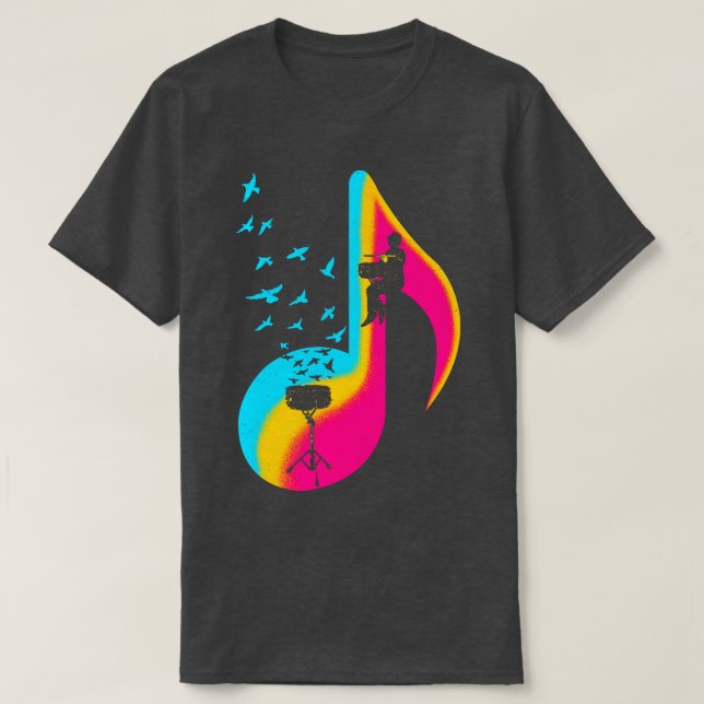Music Snare Drum Player T Shirt (Design framsida)
