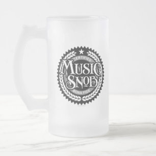 Music Snob - lustig musik älskare Frostat Ölglas