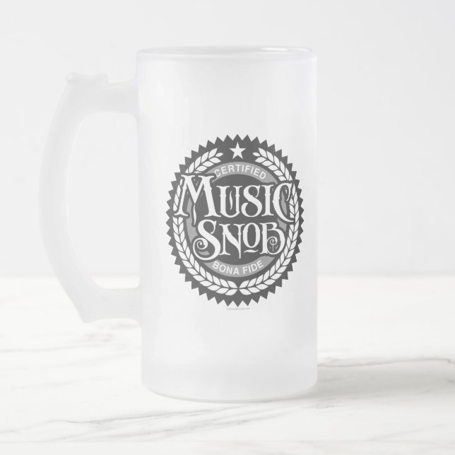 Music Snob - lustig musik älskare Frostat Ölglas (Vänster)