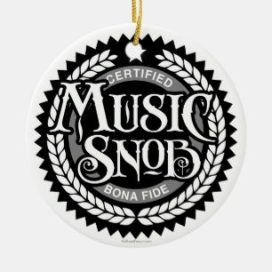 Music Snob - lustig musik älskare Julgransprydnad Keramik