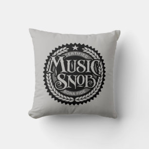 Music Snob - lustig musik älskare Kudde