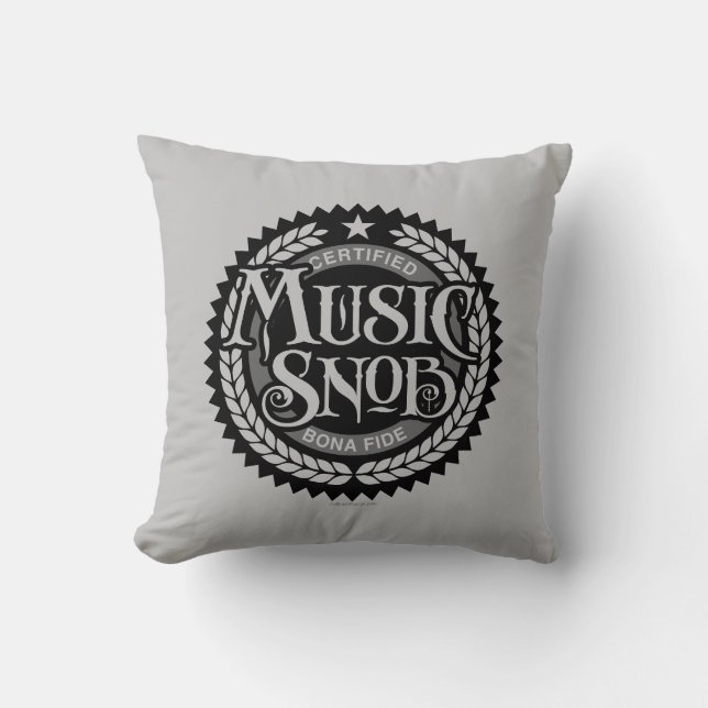 Music Snob - lustig musik älskare Kudde (Framsida)