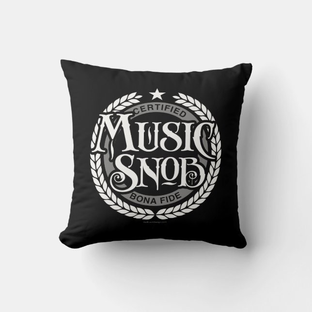 Music Snob - lustig musik älskare Kudde (Framsida)