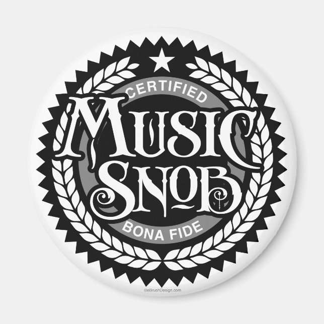 Music Snob - lustig musik älskare Magnet (Framsidan)