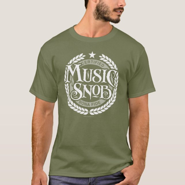 Music Snob - lustig musik älskare T Shirt (Framsida)