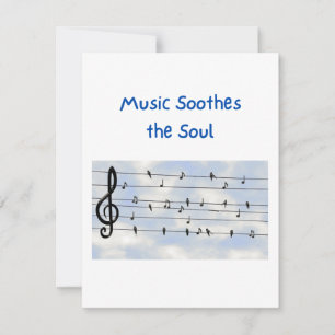 Music Soothes Soul på en Julkort