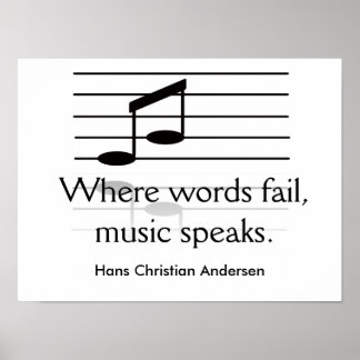 Music speaks - art print poster