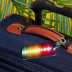 Music Spectrum Soundwave Vibrant Audio Visualizer Bagagebricka