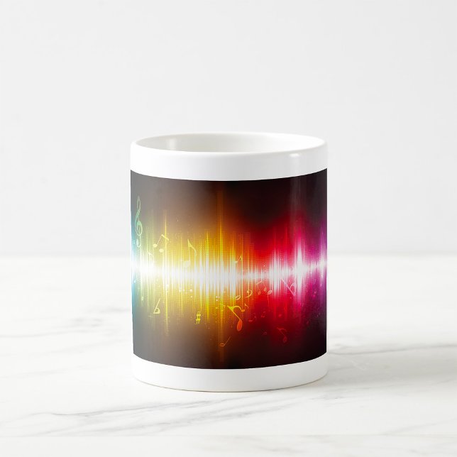 Music Spectrum Soundwave Vibrant Audio Visualizer Kaffemugg (Skapare uppladdad)