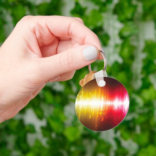 Music Spectrum Soundwave Vibrant Audio Visualizer Nyckelring (Skapare uppladdad)