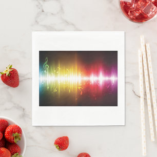 Music Spectrum Soundwave Vibrant Audio Visualizer Pappersservett