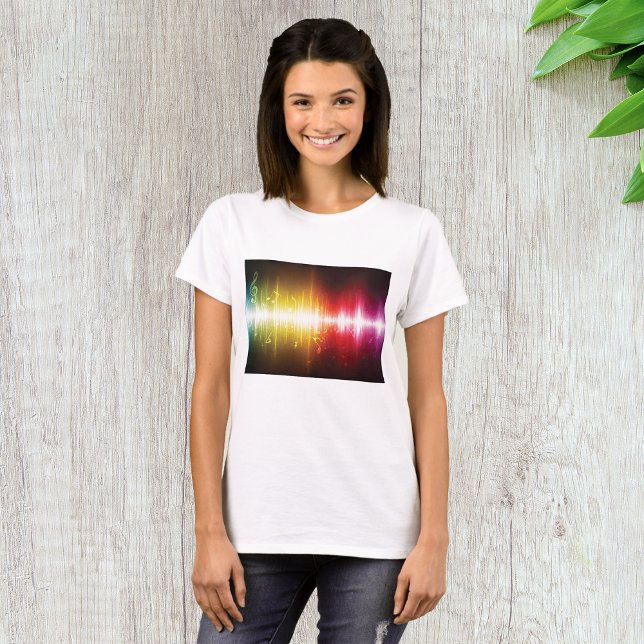 Music Spectrum Soundwave Vibrant Audio Visualizer T Shirt (Skapare uppladdad)